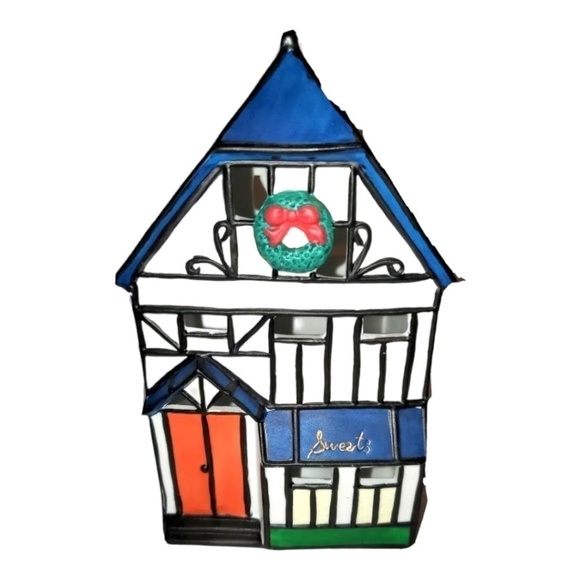 NEW Once Upon A Christmas Time Lighted Porcelain Sweets Shop House NIB - Picture 4 of 4